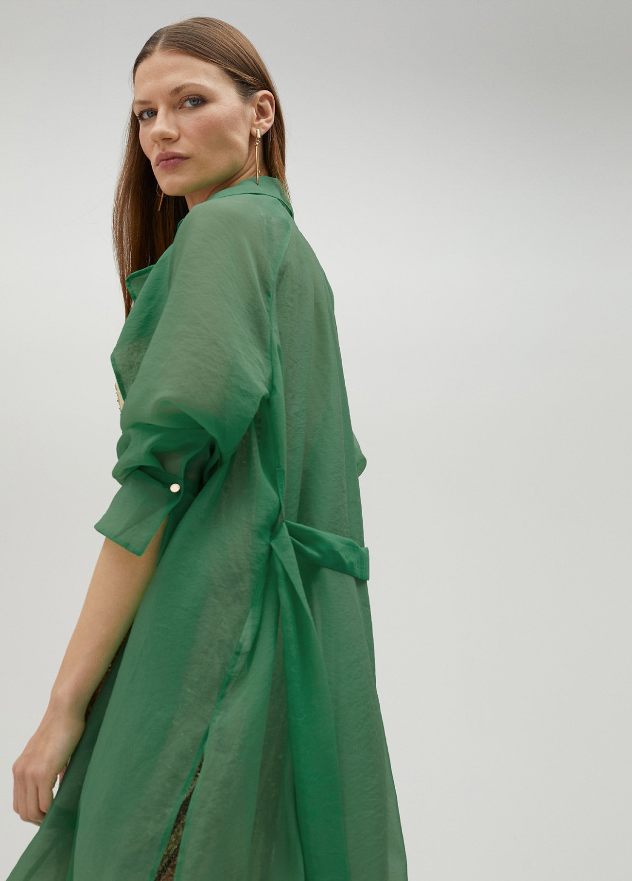 Organza trench coat