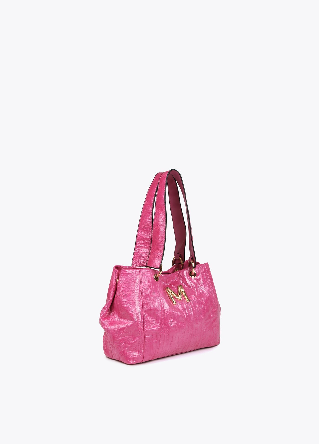 Textured faux leather crossbody bag