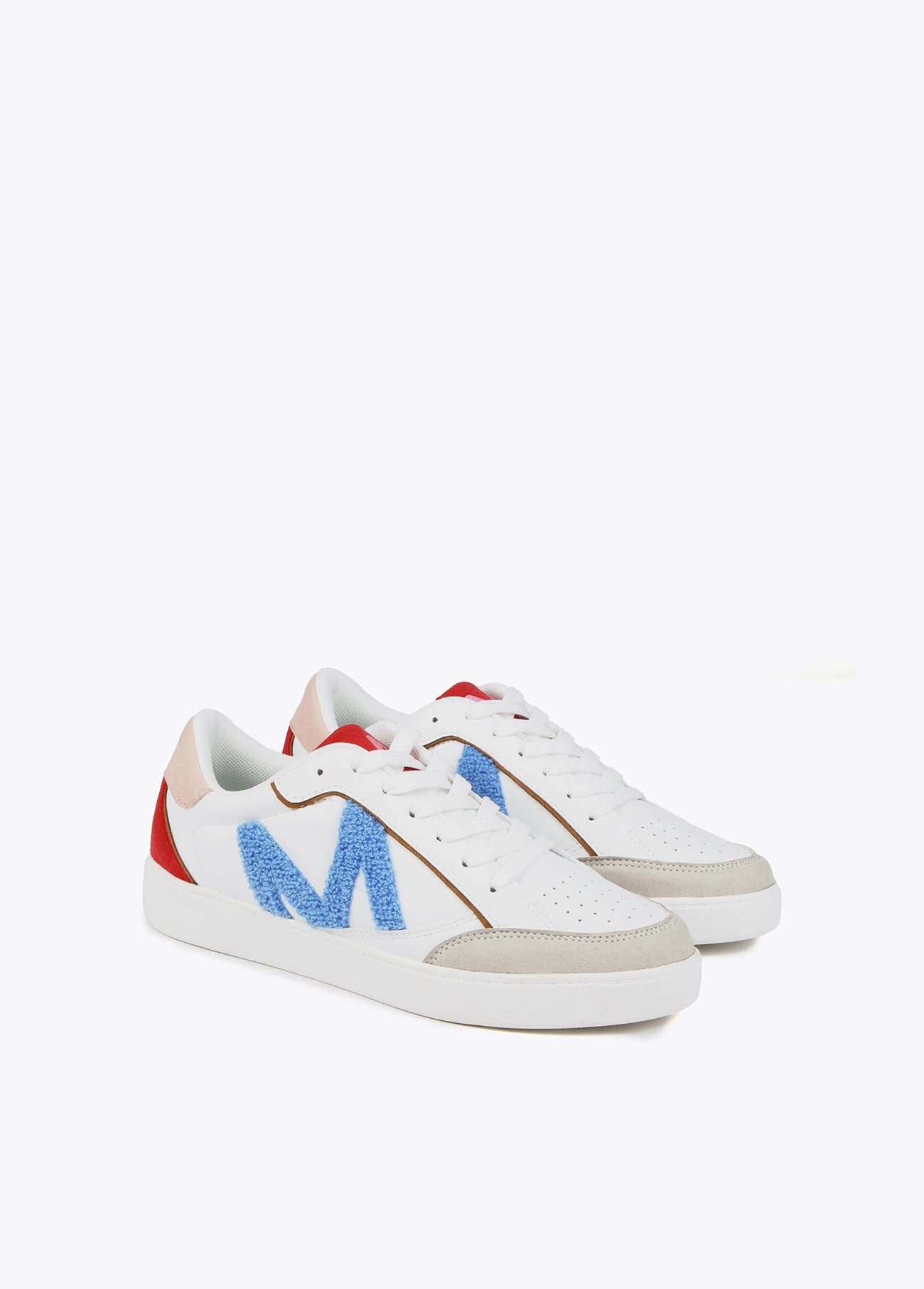 Multicoloured trainers with terry M detail