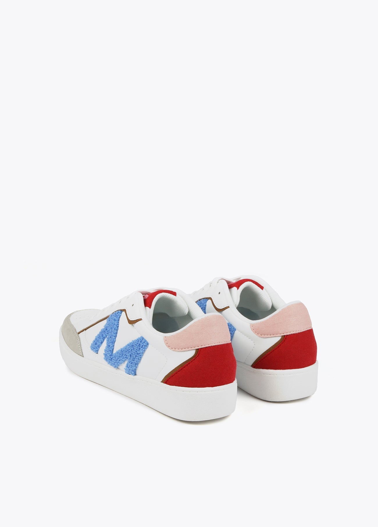 Multicoloured trainers with terry M detail