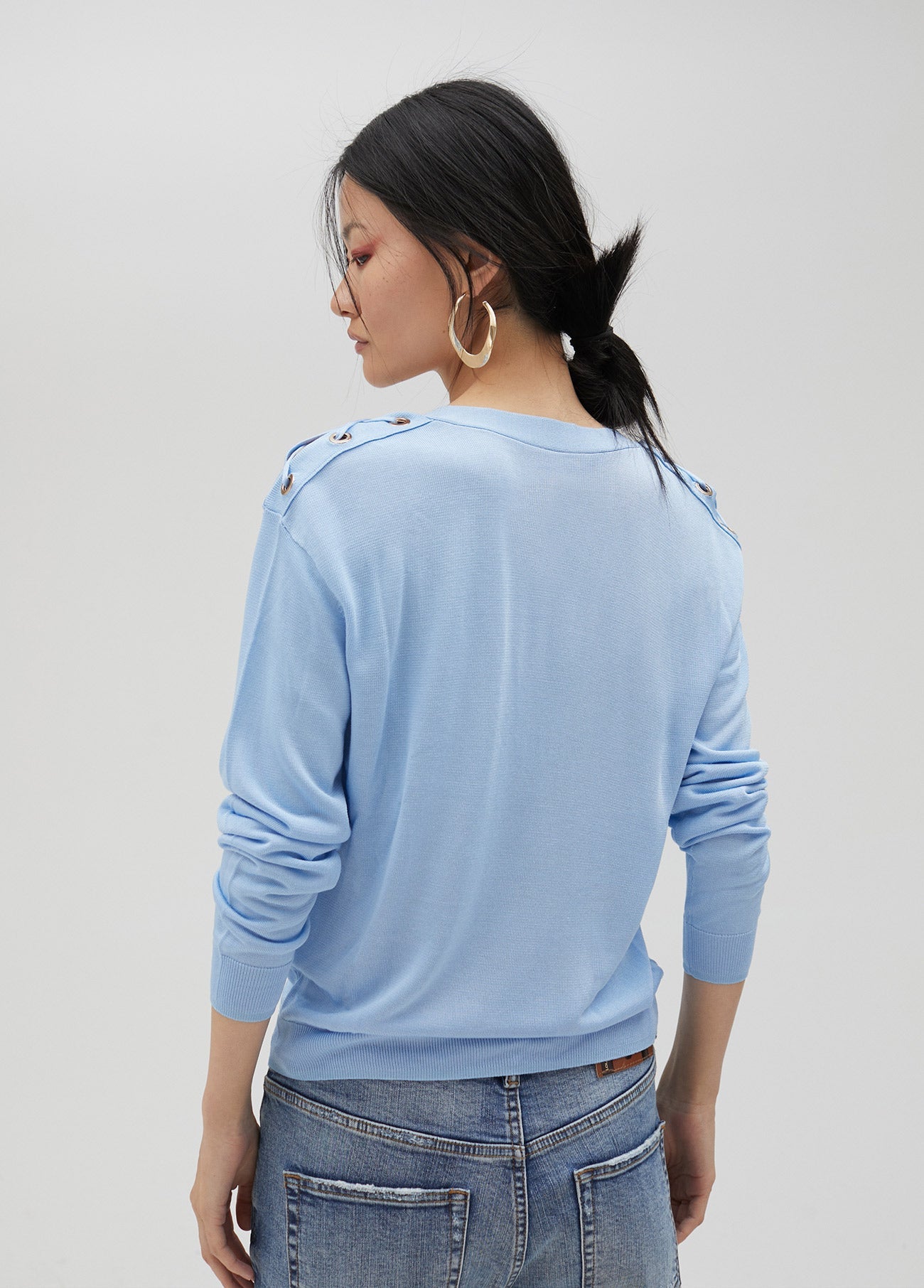 Sweater with shoulder detail