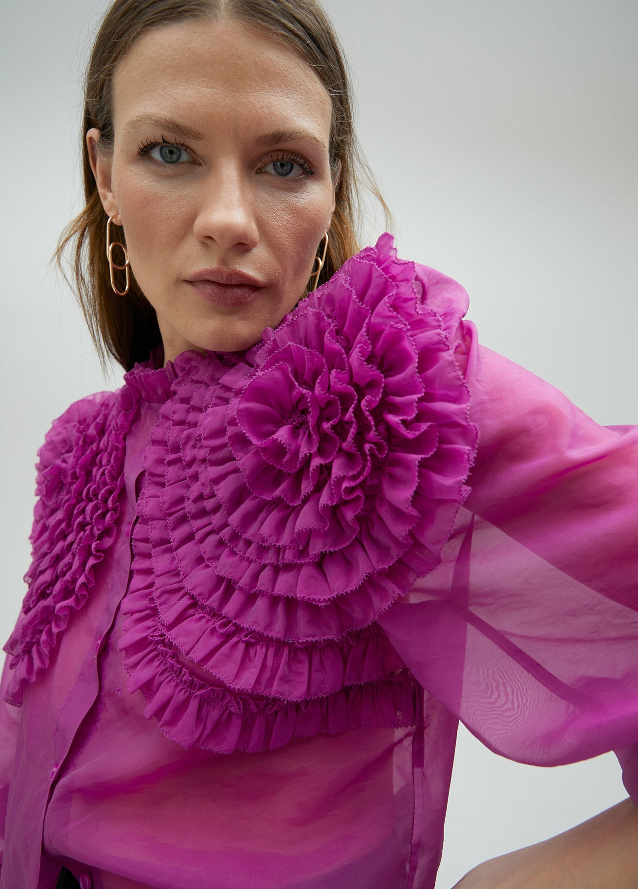 Blouse with floral detail