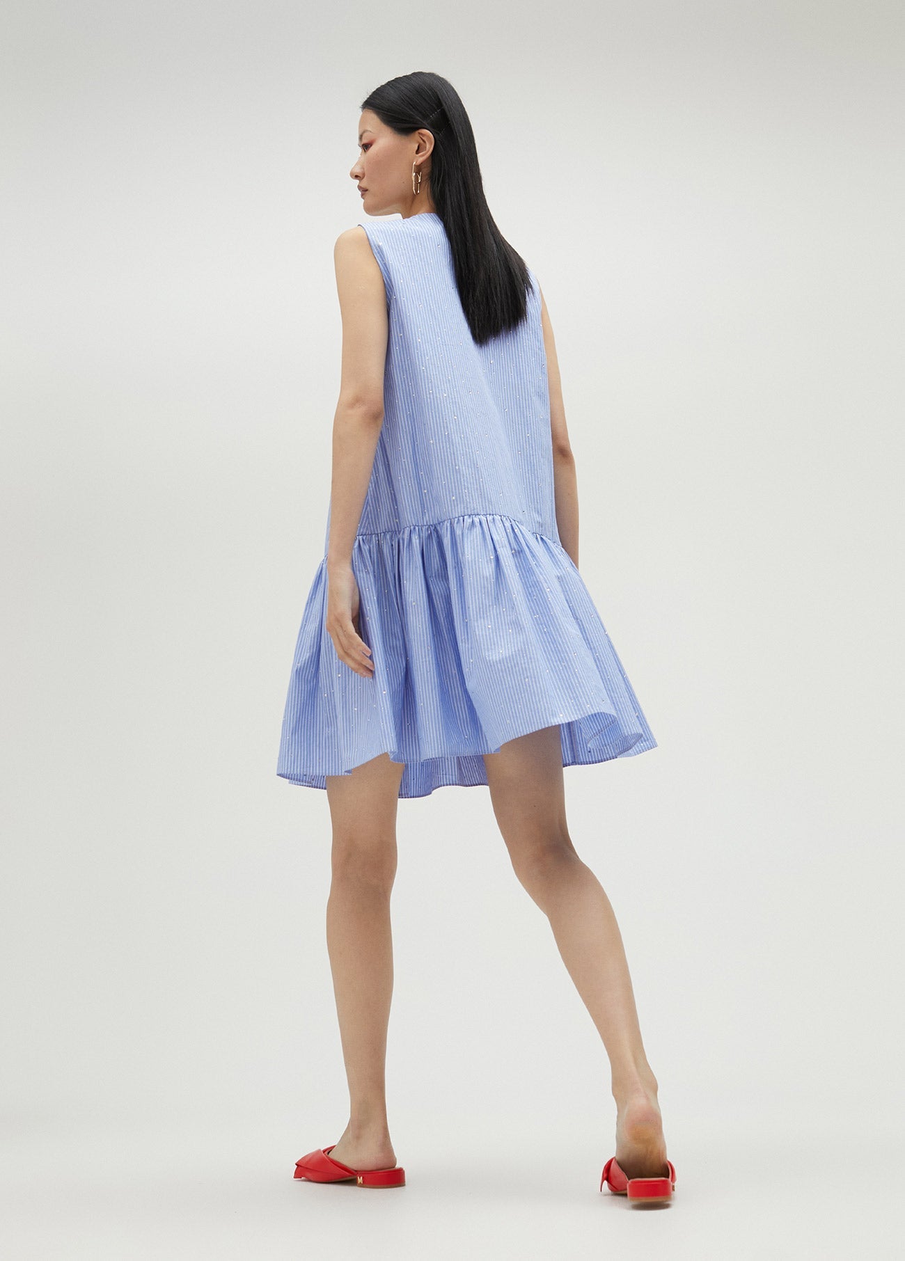 Short dress with rhinestones