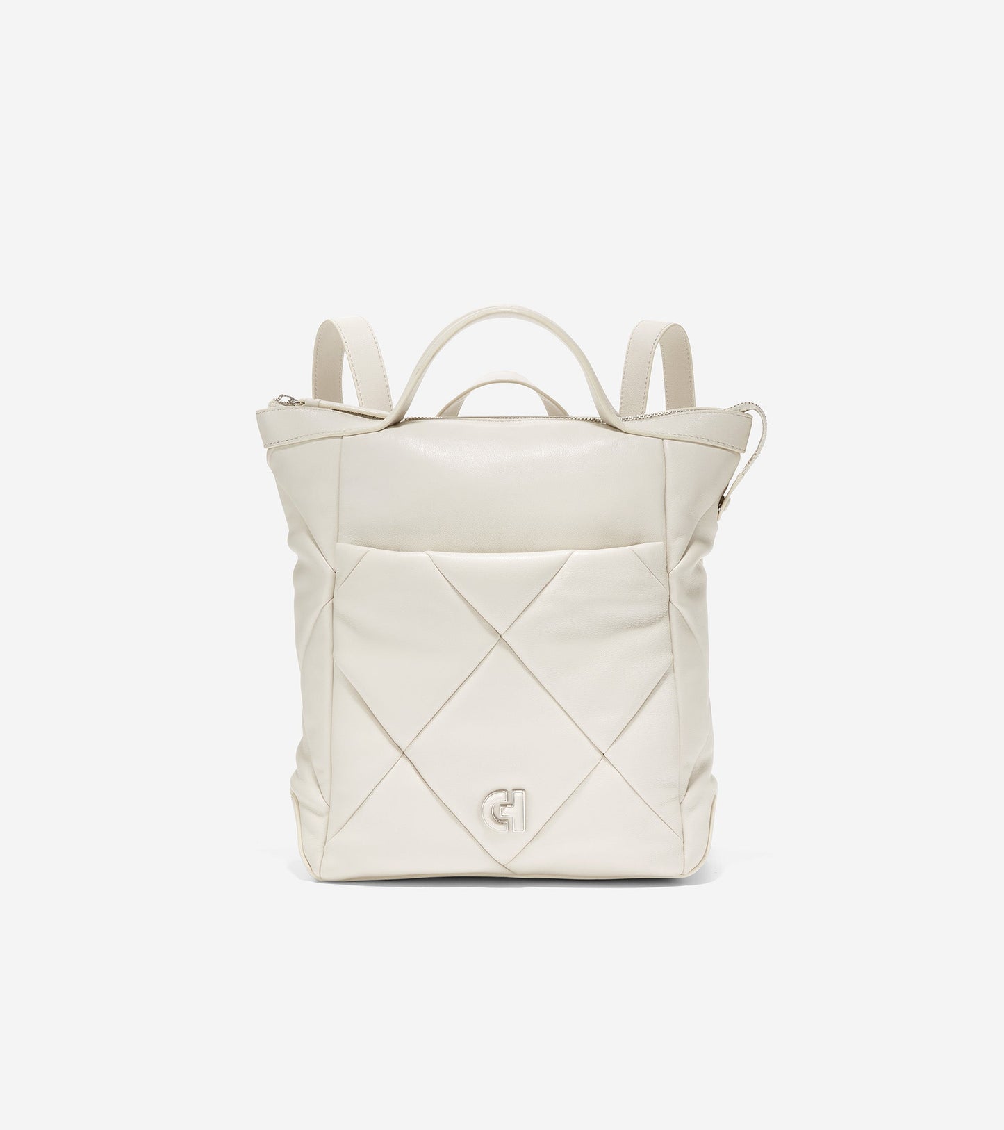 U06271-Grand Ambition Small Convertible Puff Backpack-Silver Birch
