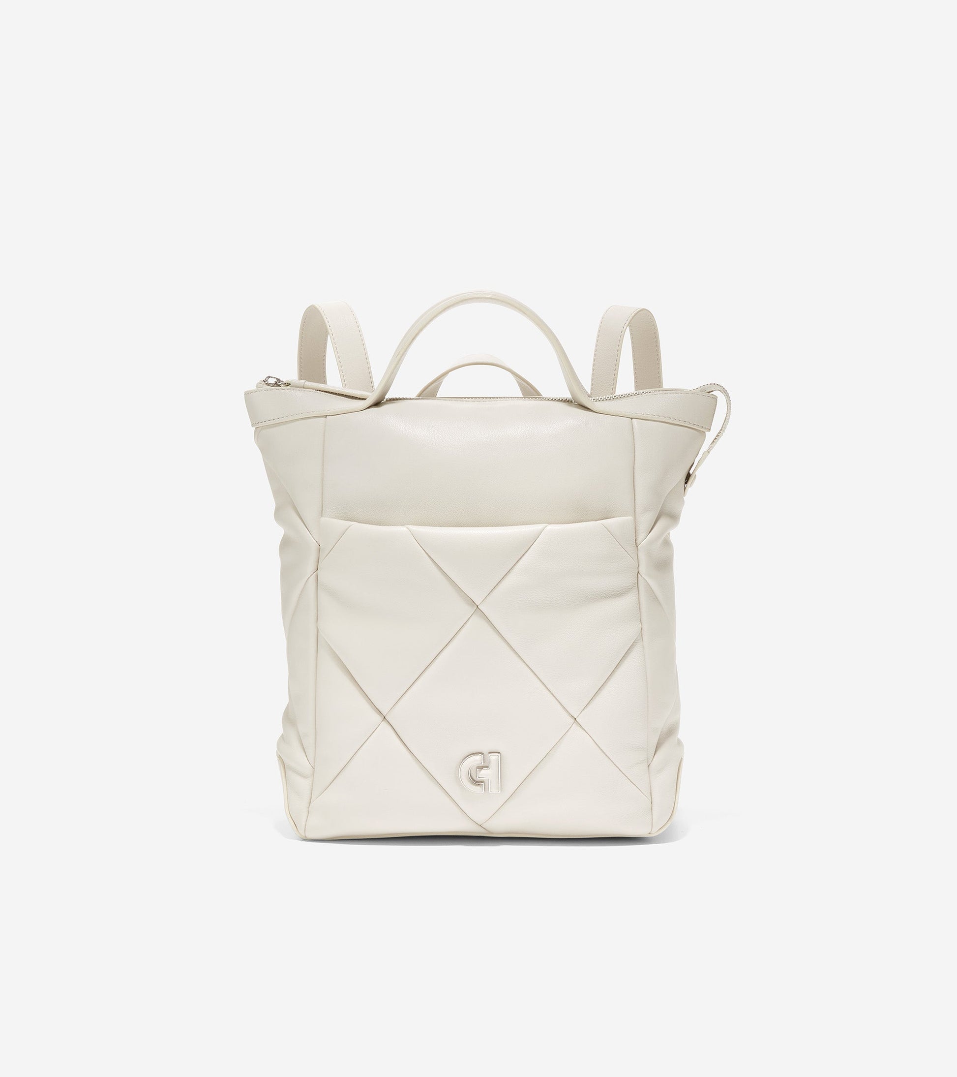 U06271-Grand Ambition Small Convertible Puff Backpack-Silver Birch